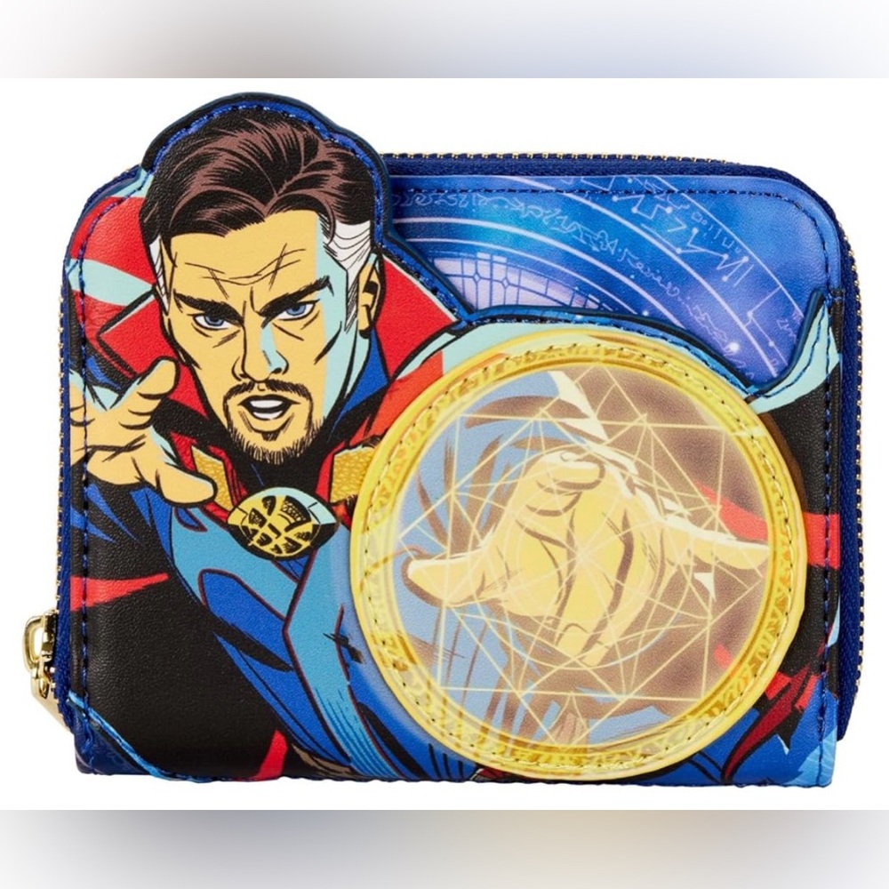Loungefly Marvel Disney Dr. Strange Flap Wallet Glow in the Dark